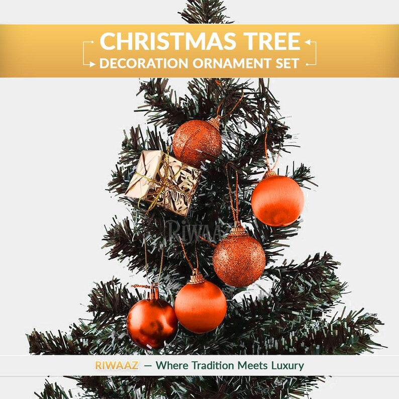 Christmas Tree Ornaments Set – Drums, Gift Boxes, Glitter Balls