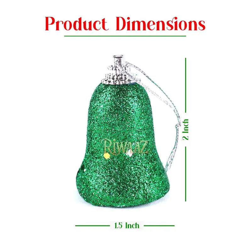 Christmas Bell Hanging Decoration 6 Pcs – Festive Holiday Bell Ornament for Tree, Door & Wall