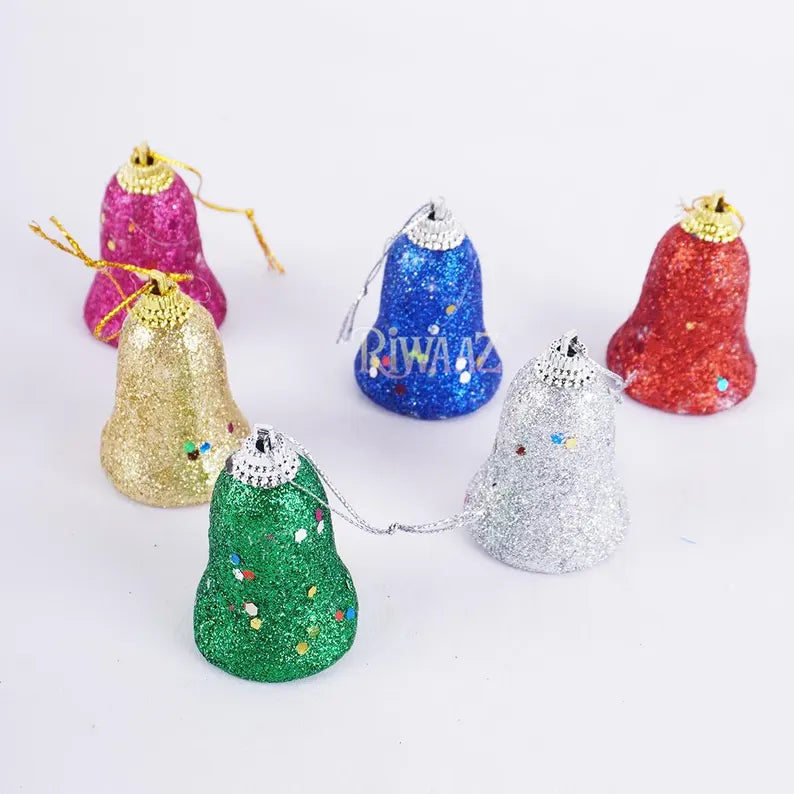 Christmas Bell Hanging Decoration 6 Pcs – Festive Holiday Bell Ornament for Tree, Door & Wall