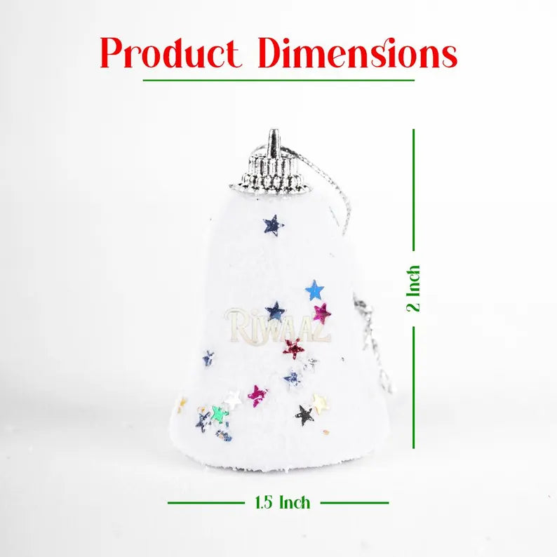 Christmas Bell Hanging Decoration 6 Pcs – Festive Holiday Bell Ornament for Tree, Door & Wall