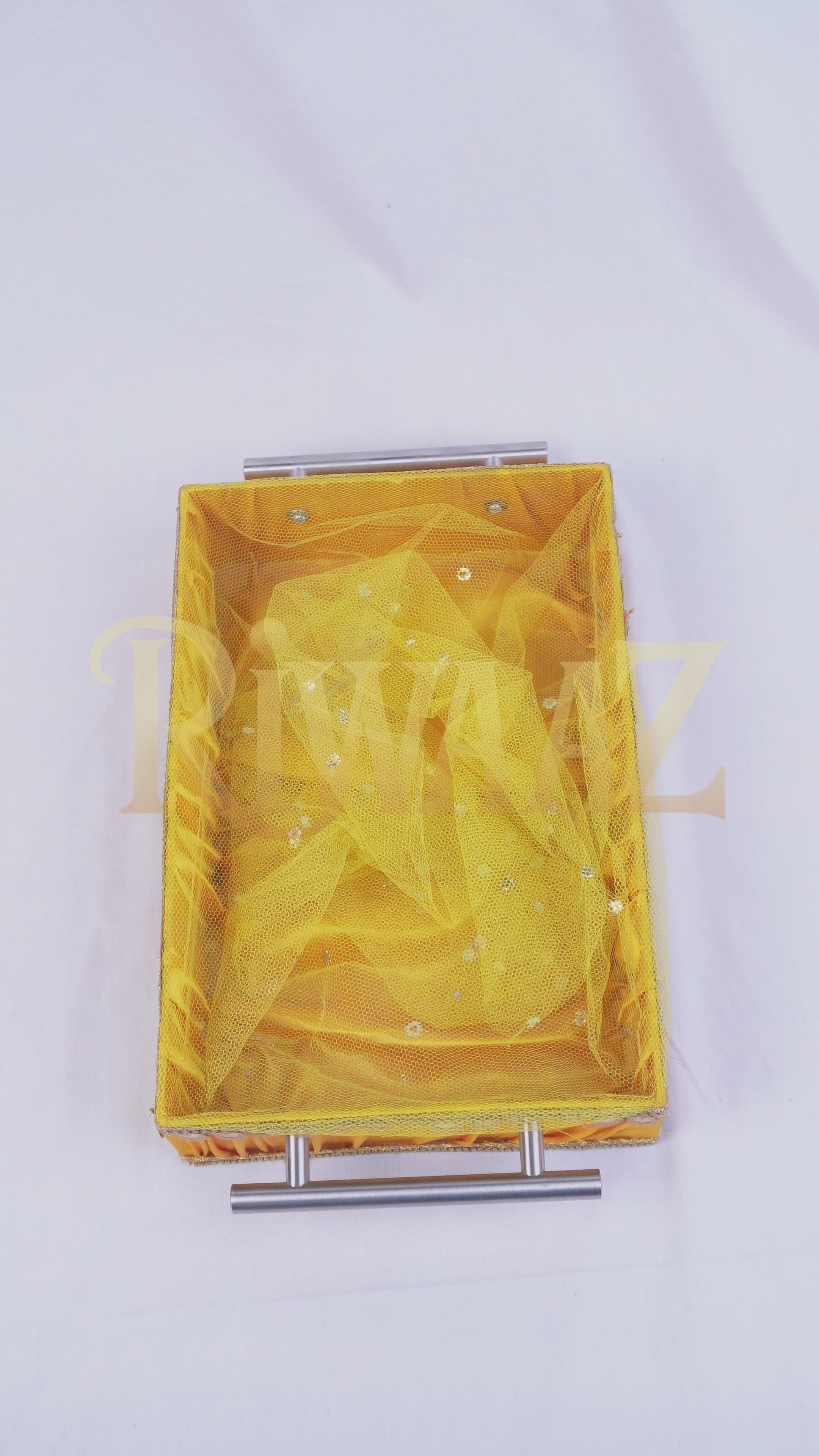 Golden Satin Trays for Weddings, Gifts & Event Displays