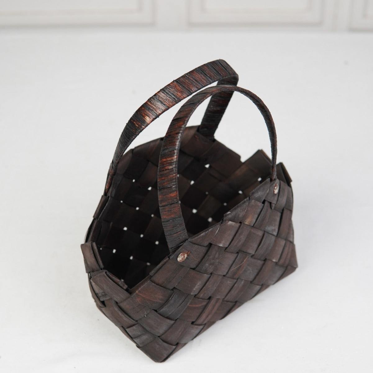 Set of 3 - Dark Brown Woven Baskets
