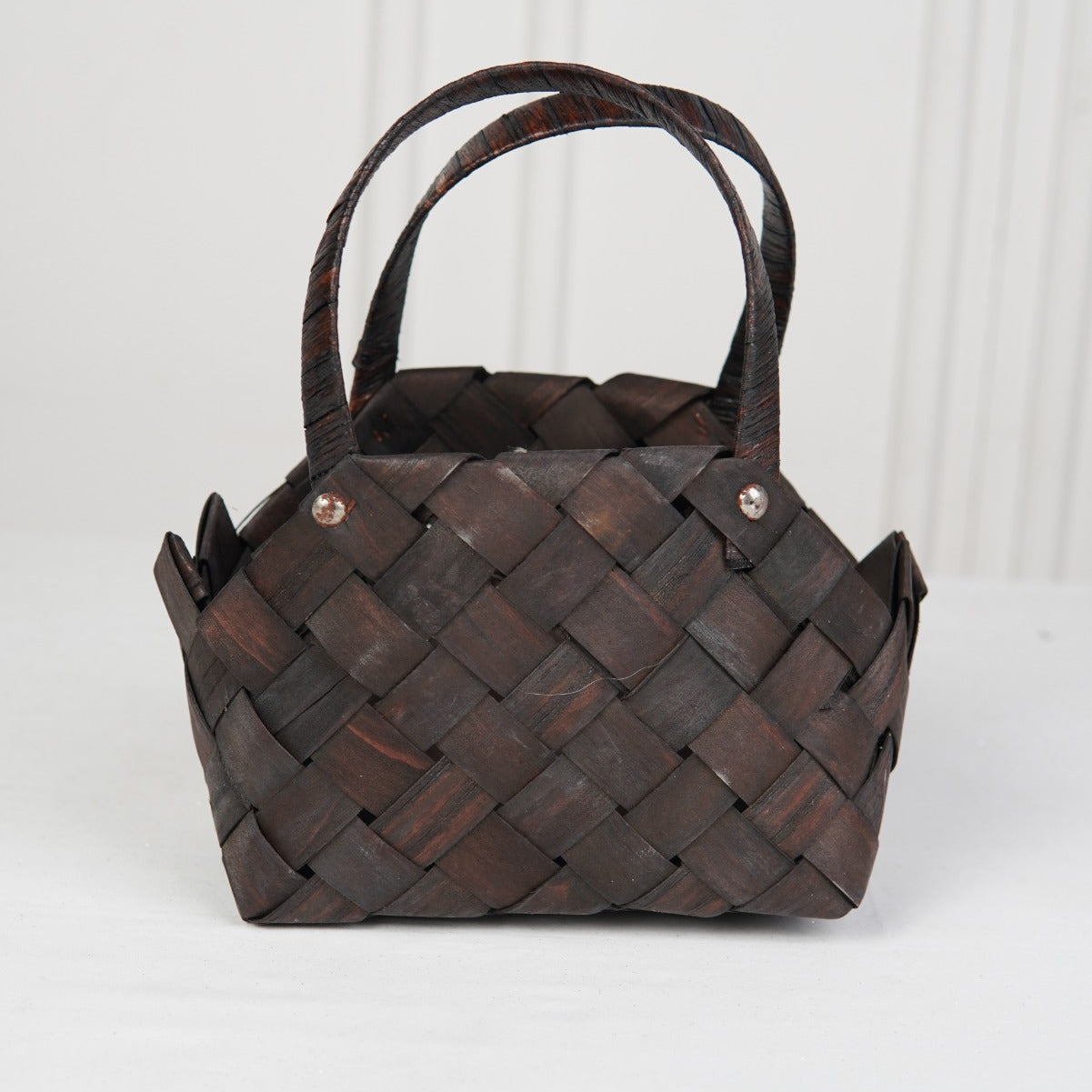 Set of 3 - Dark Brown Woven Baskets