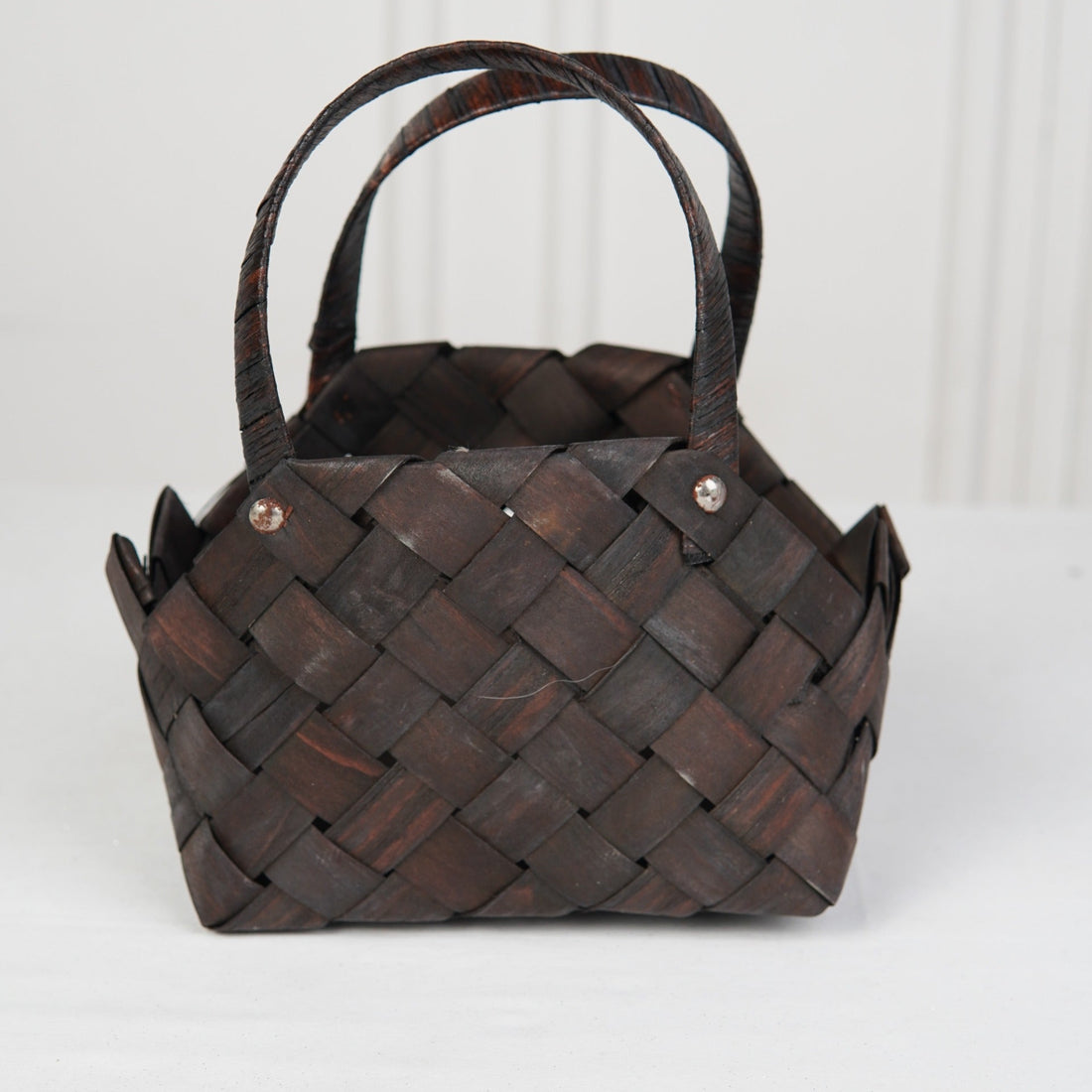 Set of 3 - Dark Brown Woven Baskets