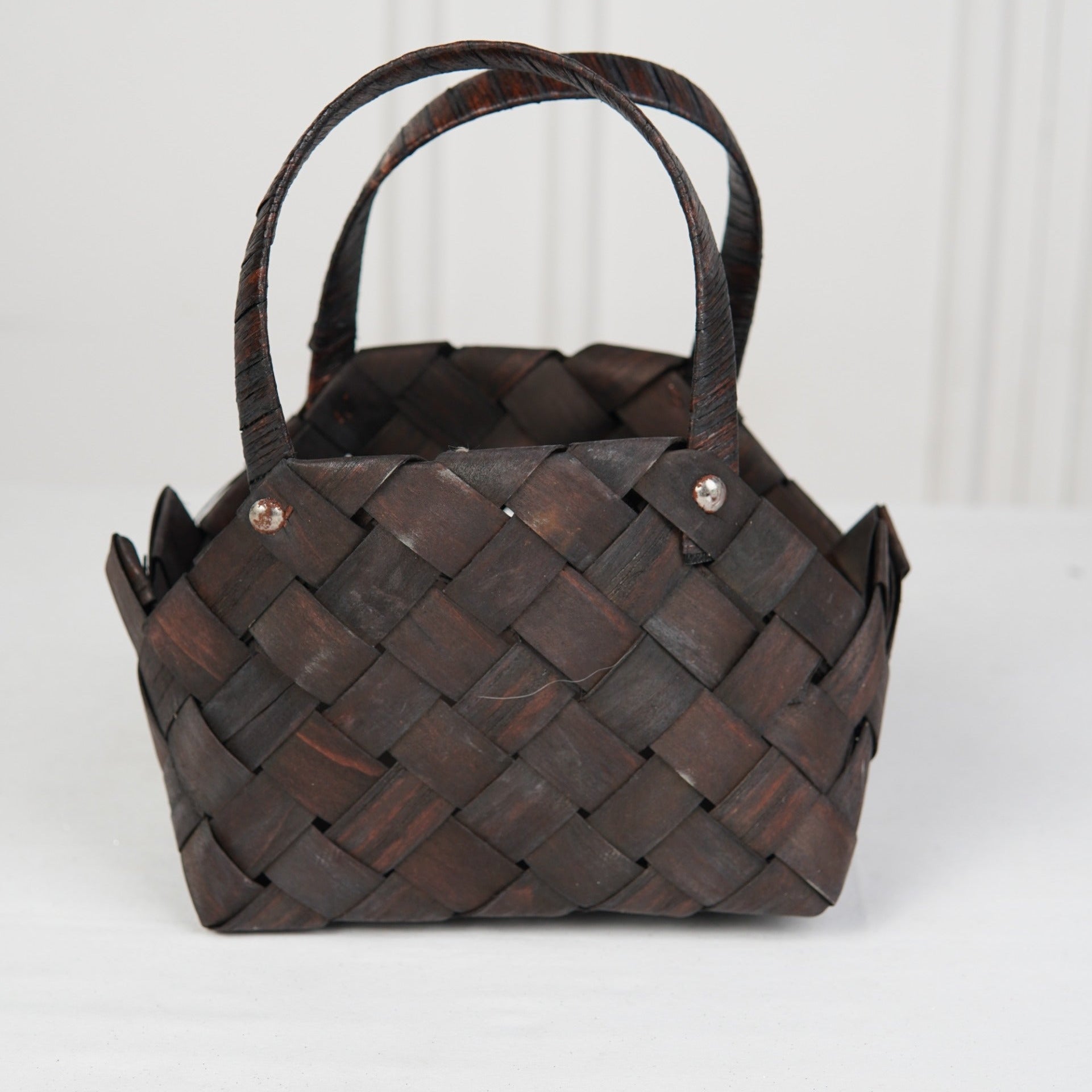 Set of 3 - Dark Brown Woven Baskets